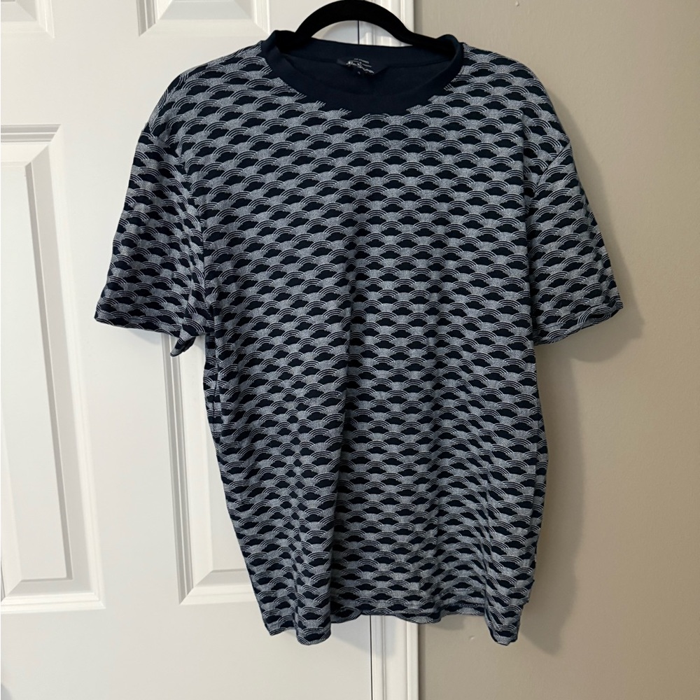 Ben Sherman Navy Blue Patterned Tee